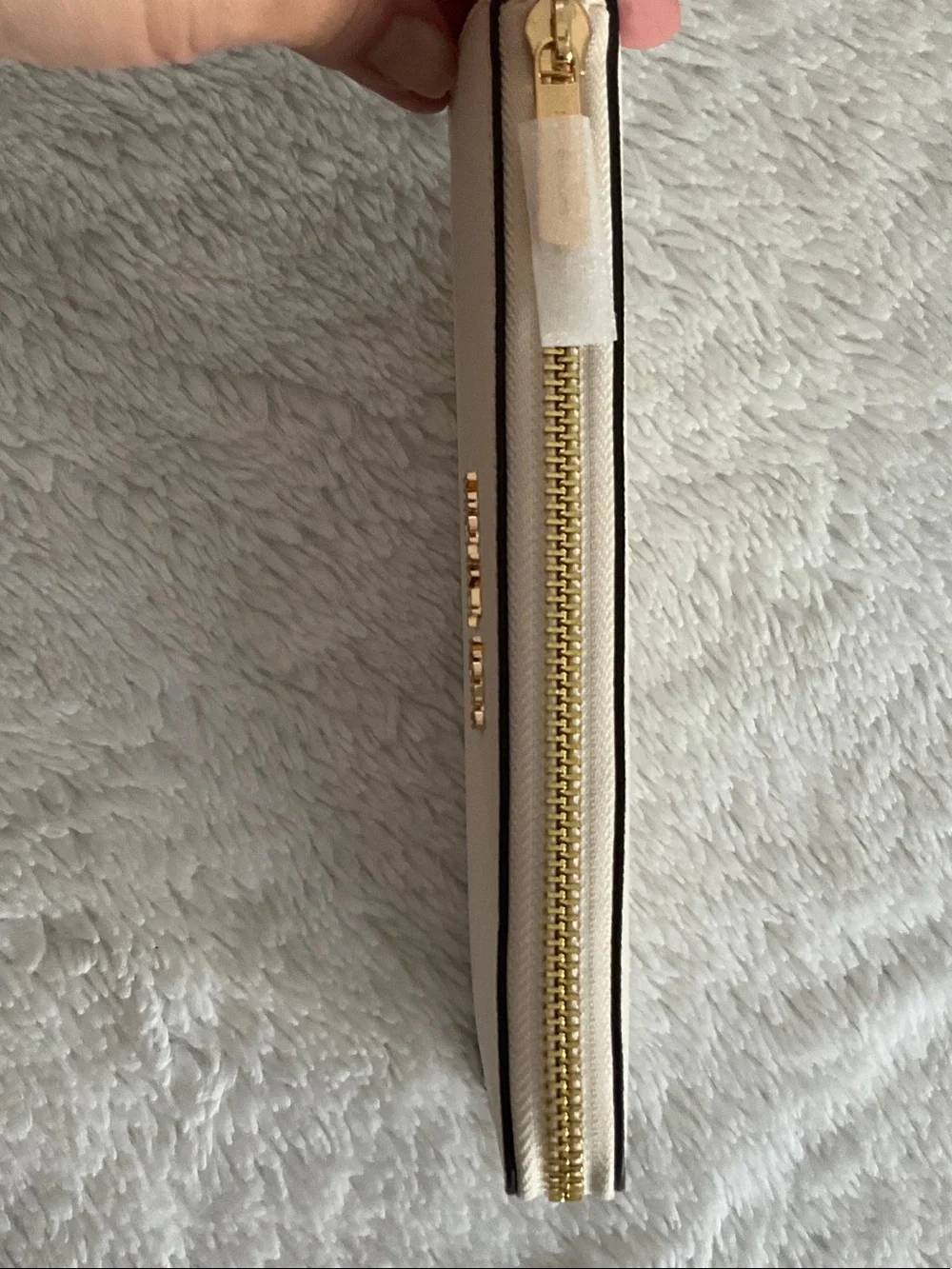 Michael Kors Pale Cream Zip-Around Saffiano Continental Wallet